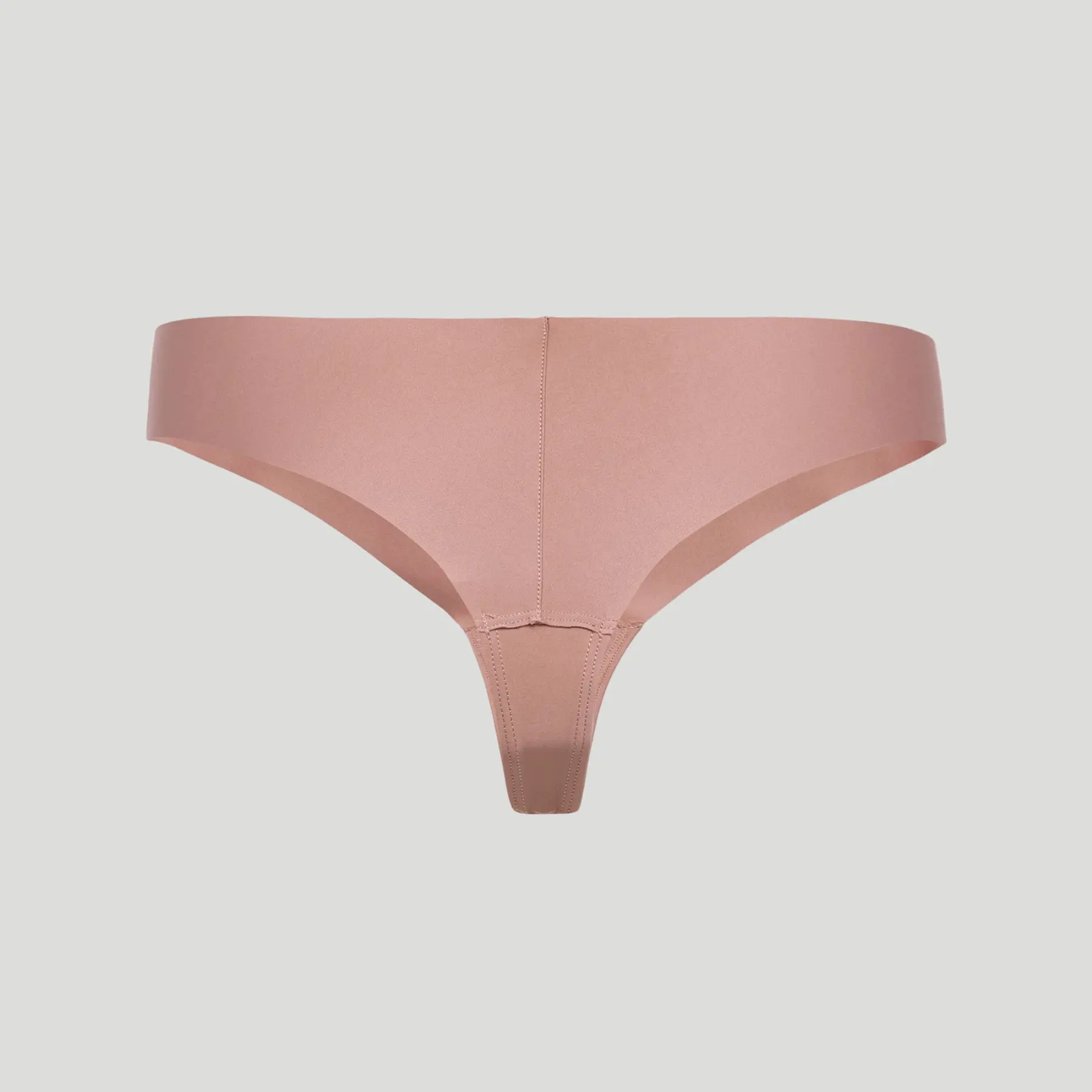 Tanga taille haute sans couture - Rose poudré