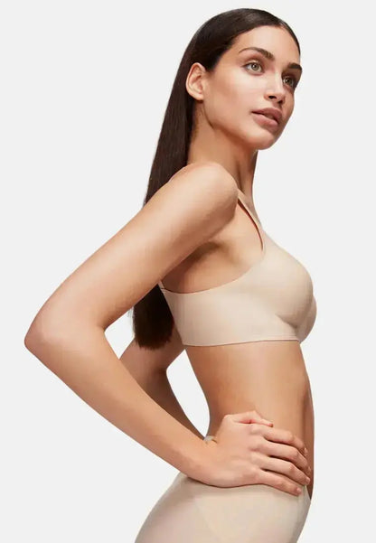 Soutien-gorge push-up sans armature avec col V - Beige nude v1 Obor