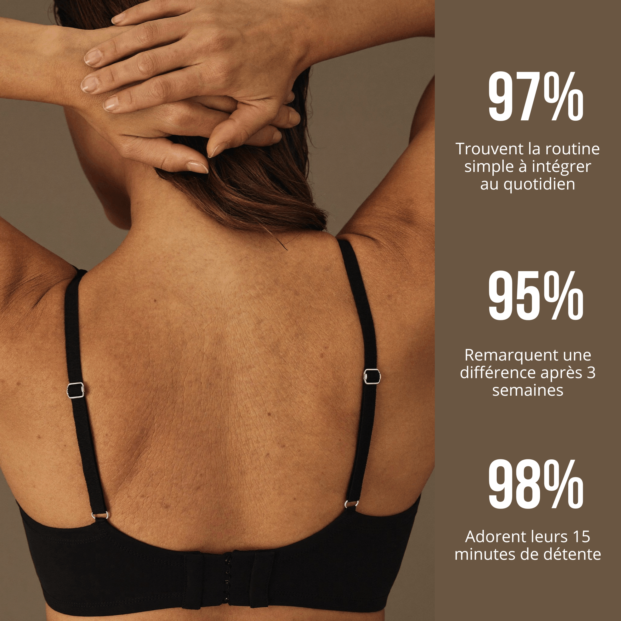 Brassière massante et galbante Montainoir™-Noire