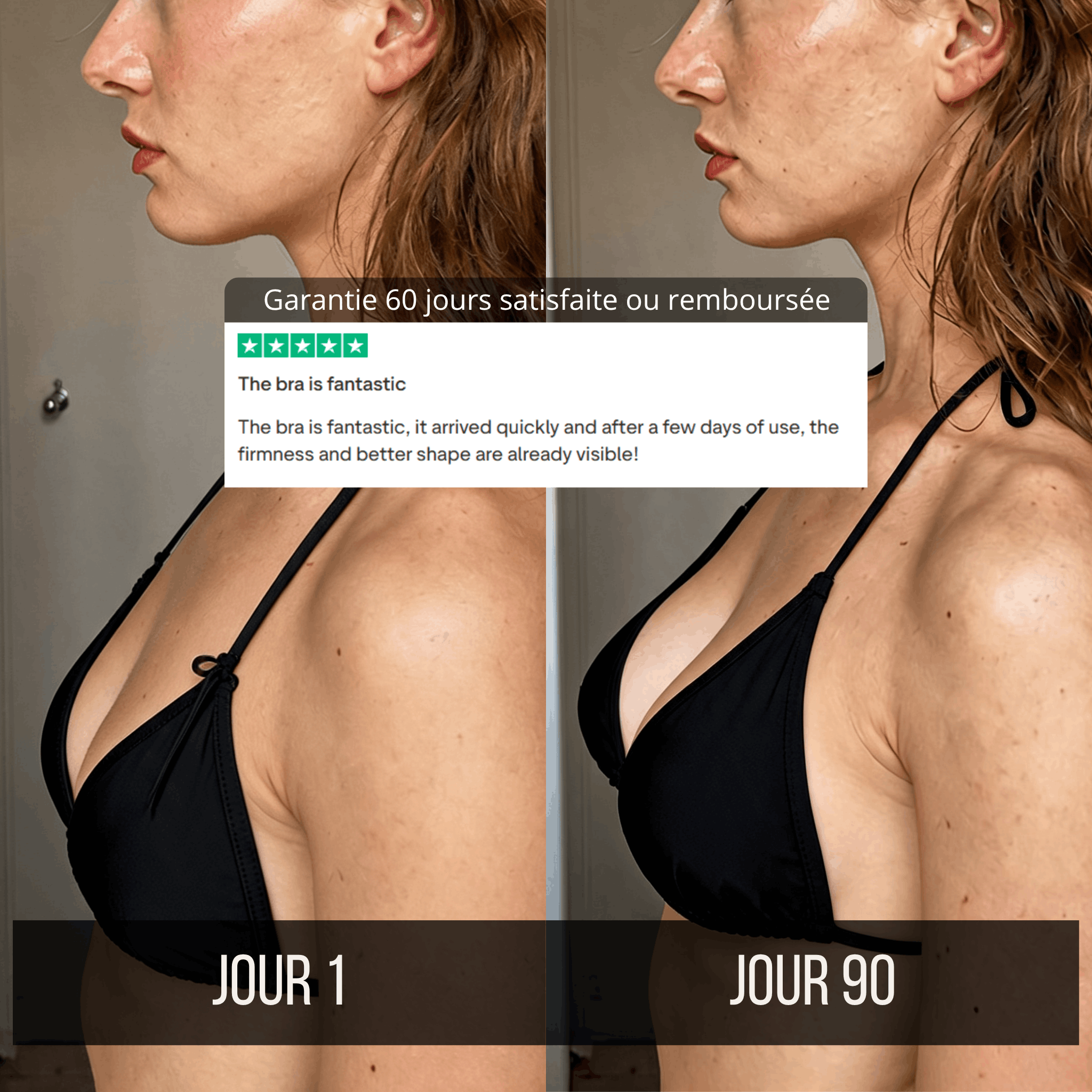 Brassière massante et galbante Montainoir™-Noire