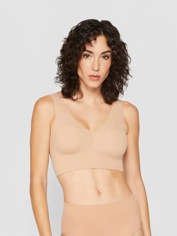 Soutien-gorge enveloppant & galbant sans armature - Nude
