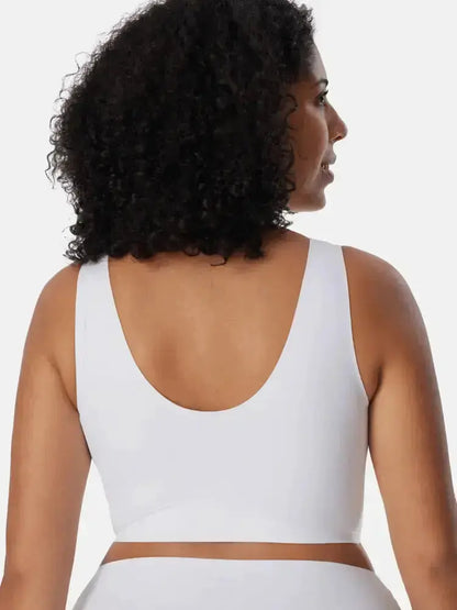 Soutien-gorge enveloppant & galbant sans armature - Blanc neige