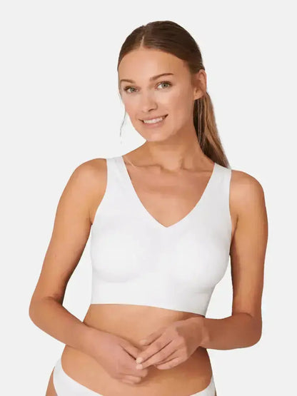 Soutien-gorge enveloppant & galbant sans armature - Blanc neige