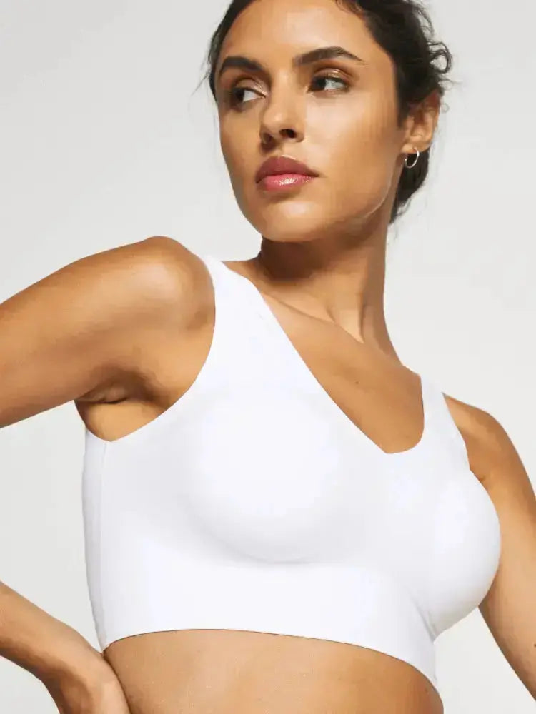 Soutien-gorge enveloppant & galbant sans armature - Blanc neige