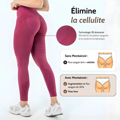 Anti-cellulite Legging - Bordeaux