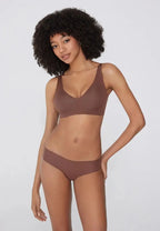 Soutien-gorge push-up sans armature avec col V - Brun épicé v1 Obor