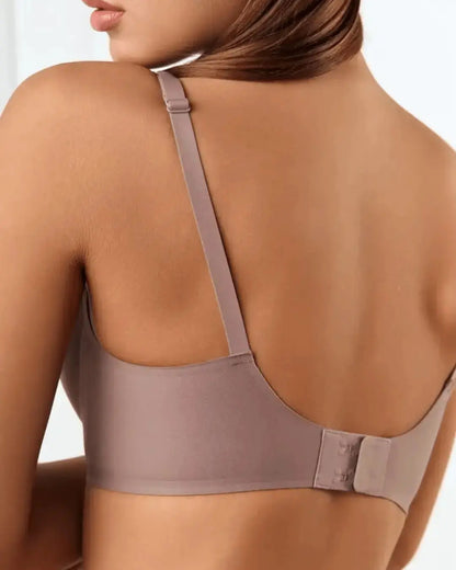 Soutien-gorge push-up sans armature avec col V - Mauve taupe