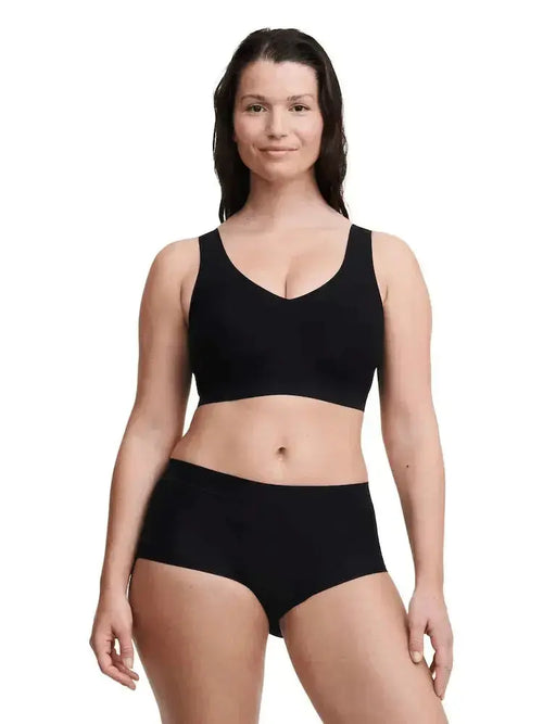 Soutien-gorge enveloppant & galbant sans armature - Noir intense
