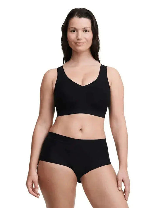 Soutien-gorge enveloppant & galbant sans armature - Noir intense