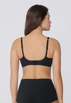 Soutien-gorge push-up sans armature avec col V - Noir onyx Obor
