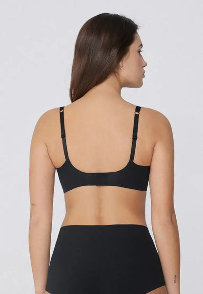 Soutien-gorge push-up sans armature avec col V - Noir onyx Obor