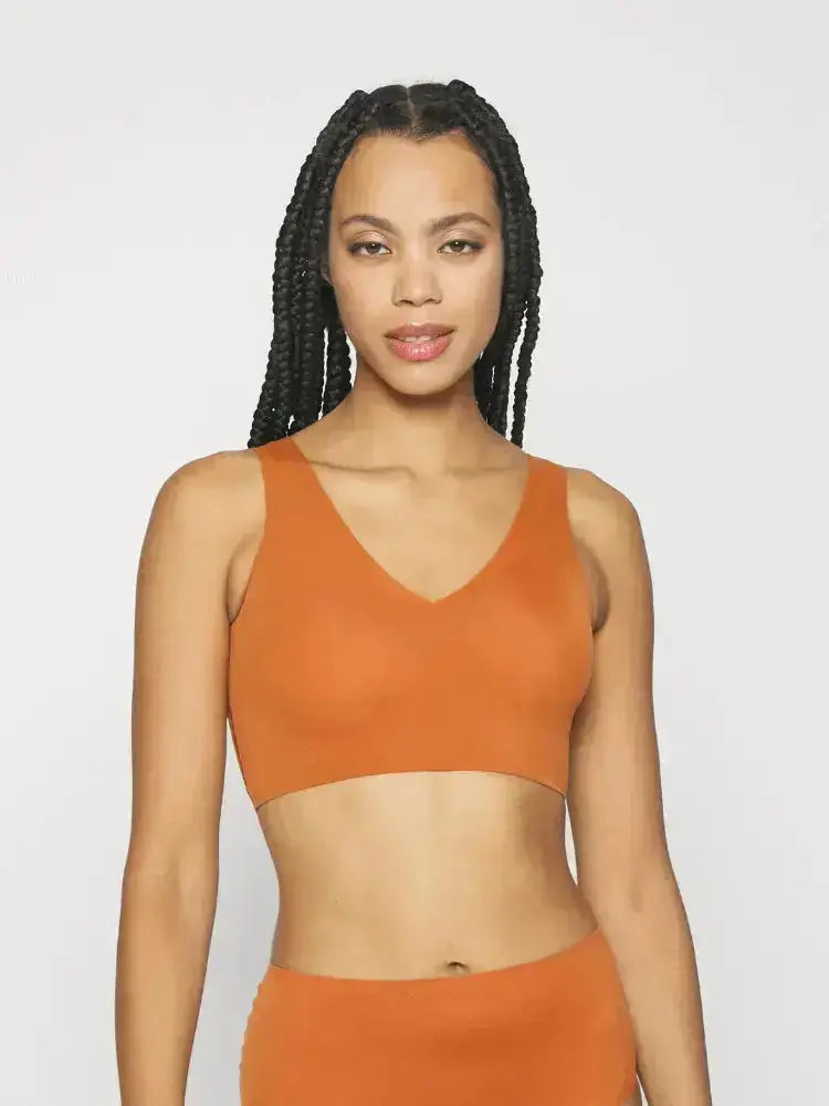 Soutien-gorge enveloppant & galbant sans armature - Orange