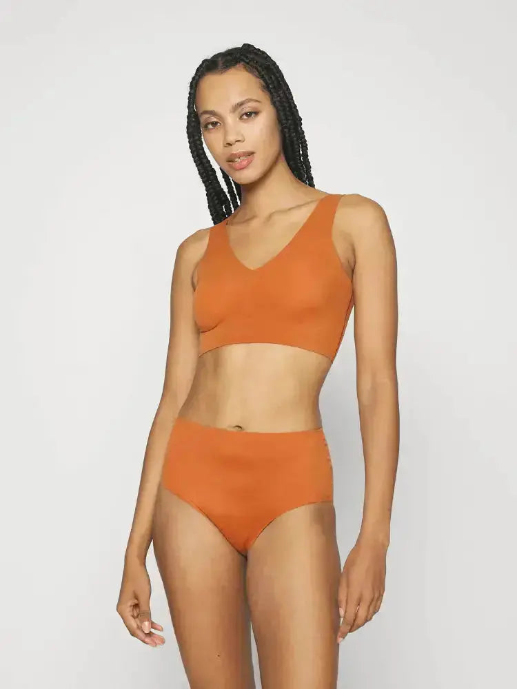 Soutien-gorge enveloppant & galbant sans armature - Orange