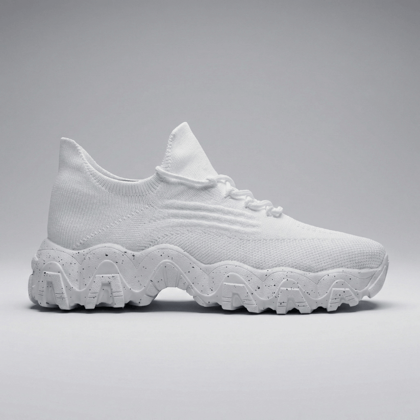 Sneakers med fodstøtte til trætte fødder - hvide