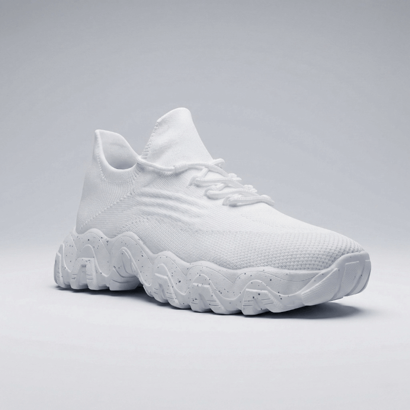 Sneakers med fodstøtte til trætte fødder - hvide