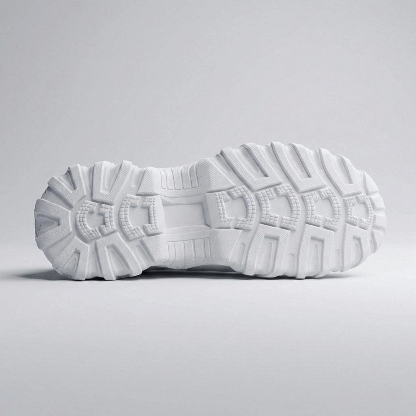 Sneakers med fodstøtte til trætte fødder - hvide