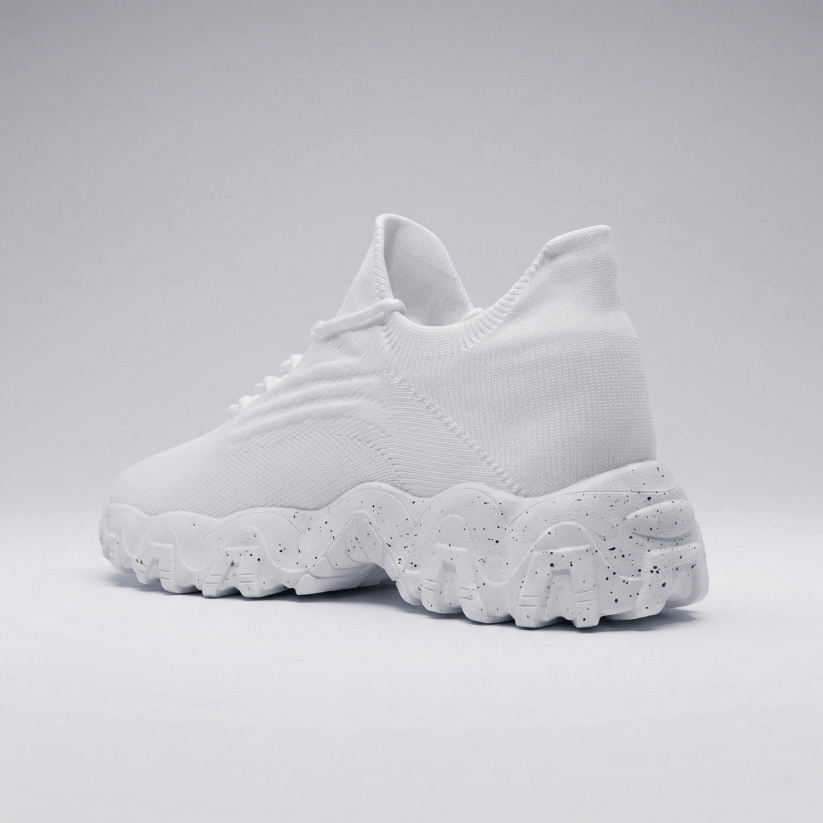 Sneakers med fodstøtte til trætte fødder - hvide