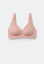 Soutien-gorge push-up sans armature avec col V - Rose poudré v1 Obor