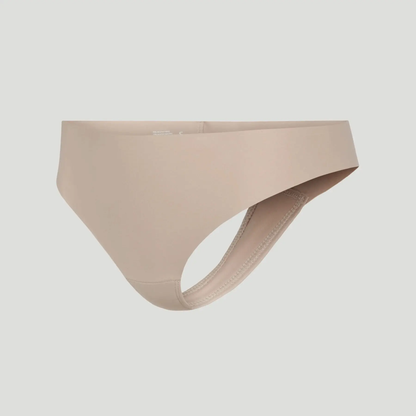 Tanga taille haute sans couture - Beige nude
