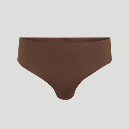 Tanga taille haute sans couture - Brun épicé