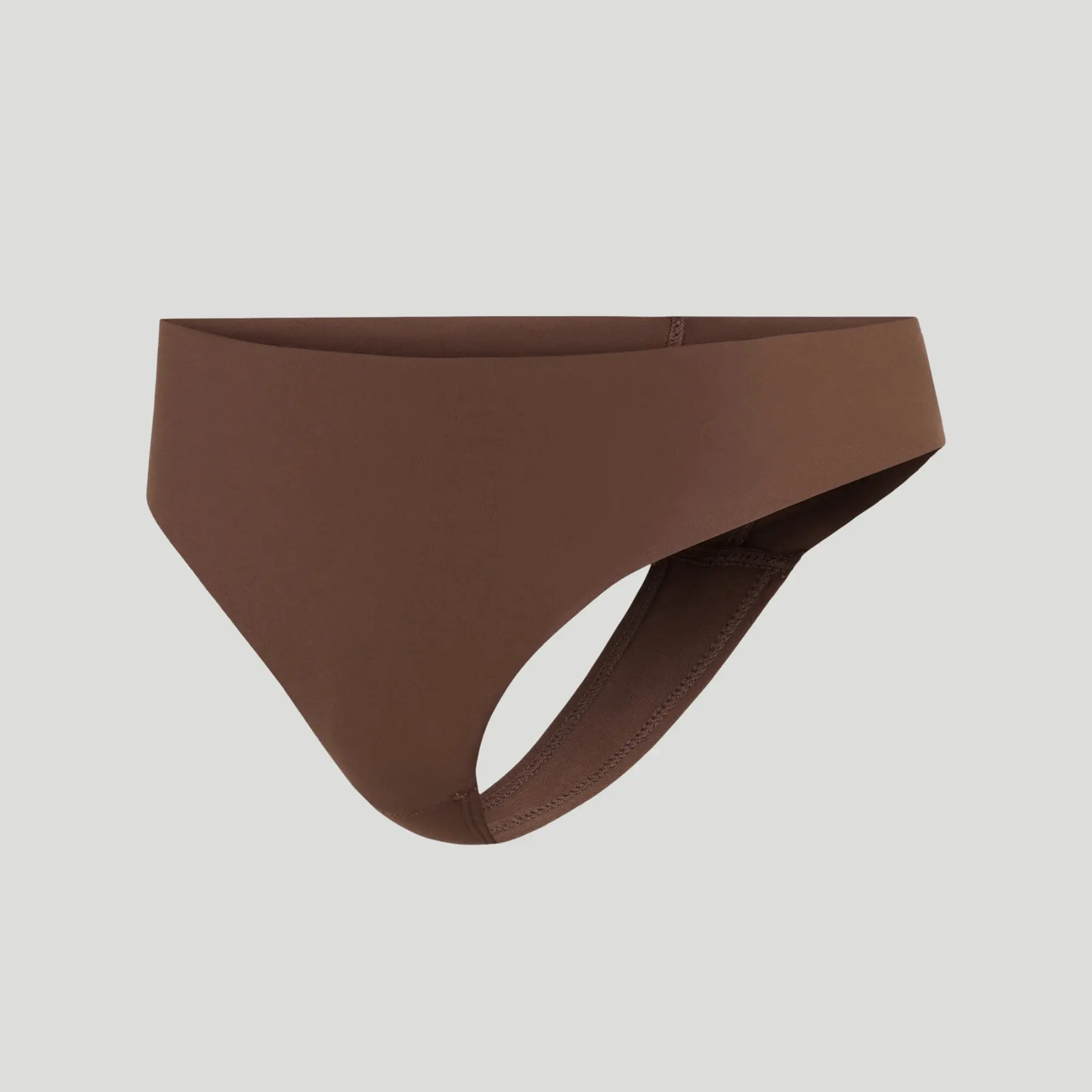 Tanga taille haute sans couture - Brun épicé