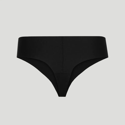 Tanga taille haute sans couture - Noir onyx