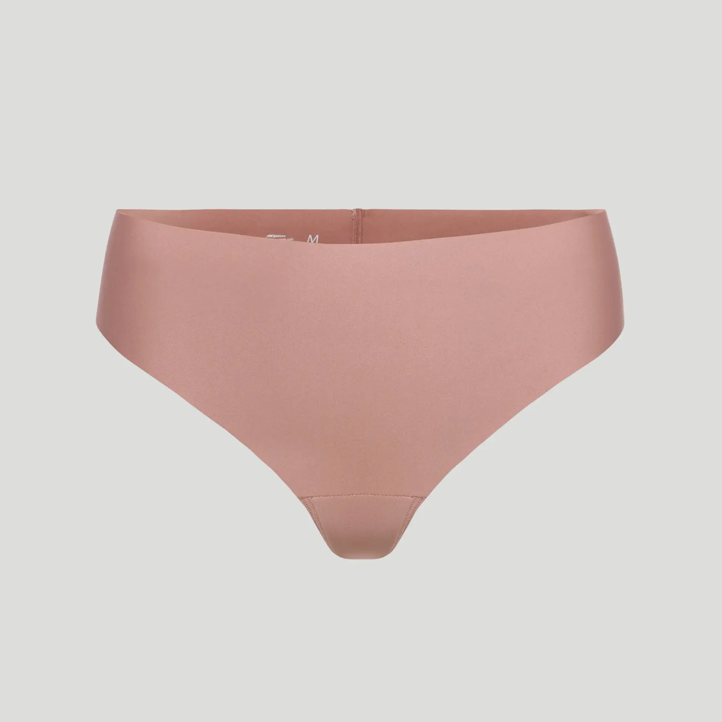 Tanga taille haute sans couture - Rose poudré