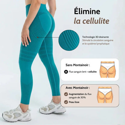 Anti-cellulite leggings - Peacock green