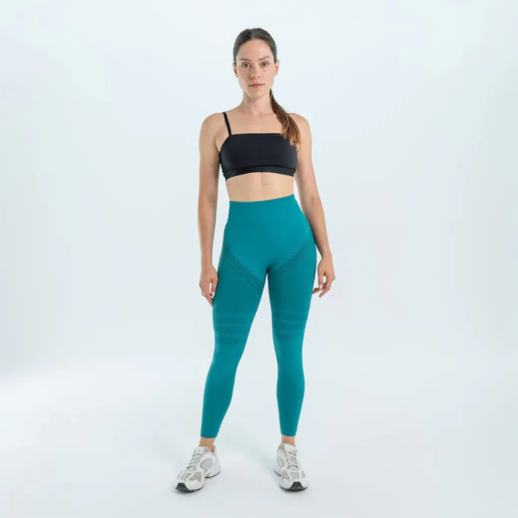 Anti-cellulite leggings - Peacock green
