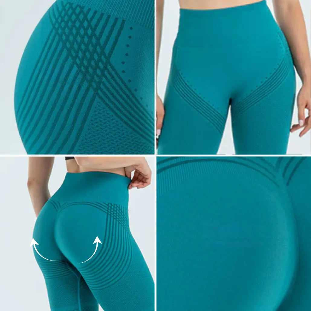 Anti-cellulite leggings - Peacock green