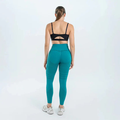 Anti-cellulite leggings - Peacock green