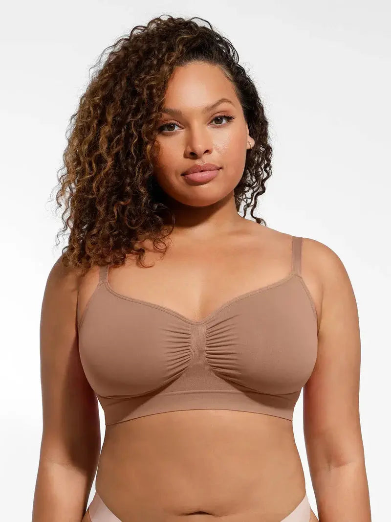 Soutien-gorge minimizer Montainoir sans armature ni rembourrage - Brun moka Obor