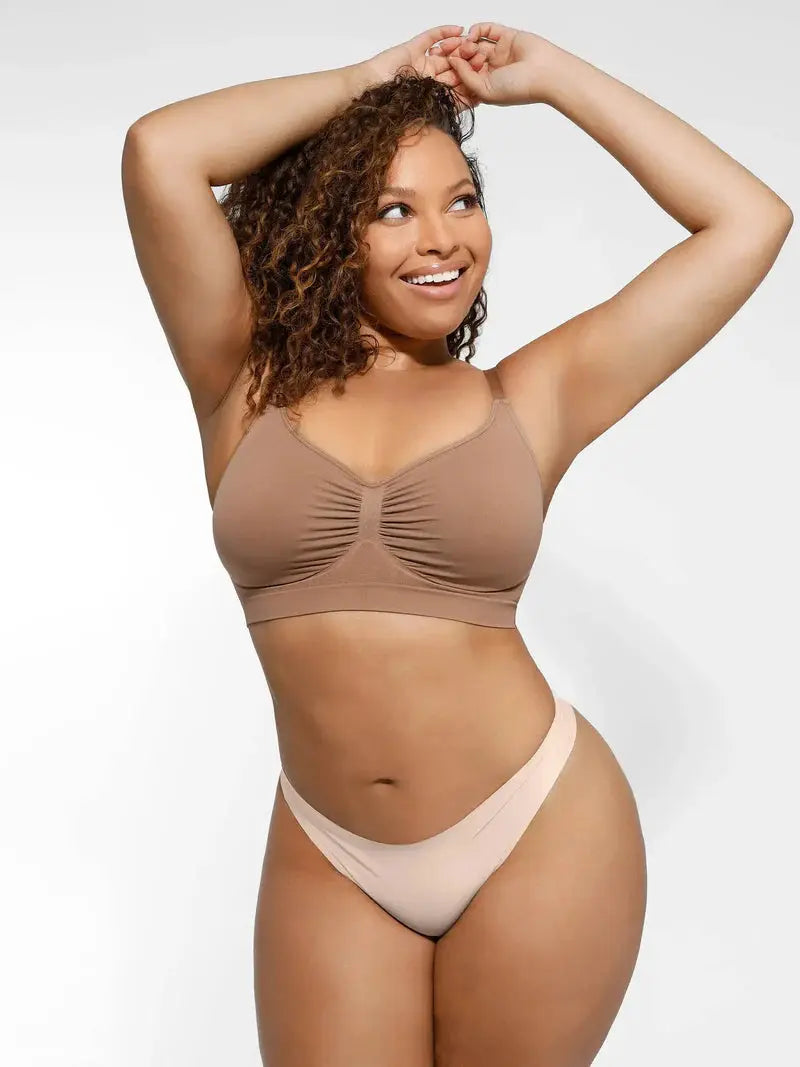 Soutien-gorge minimizer Montainoir sans armature ni rembourrage - Brun moka Obor