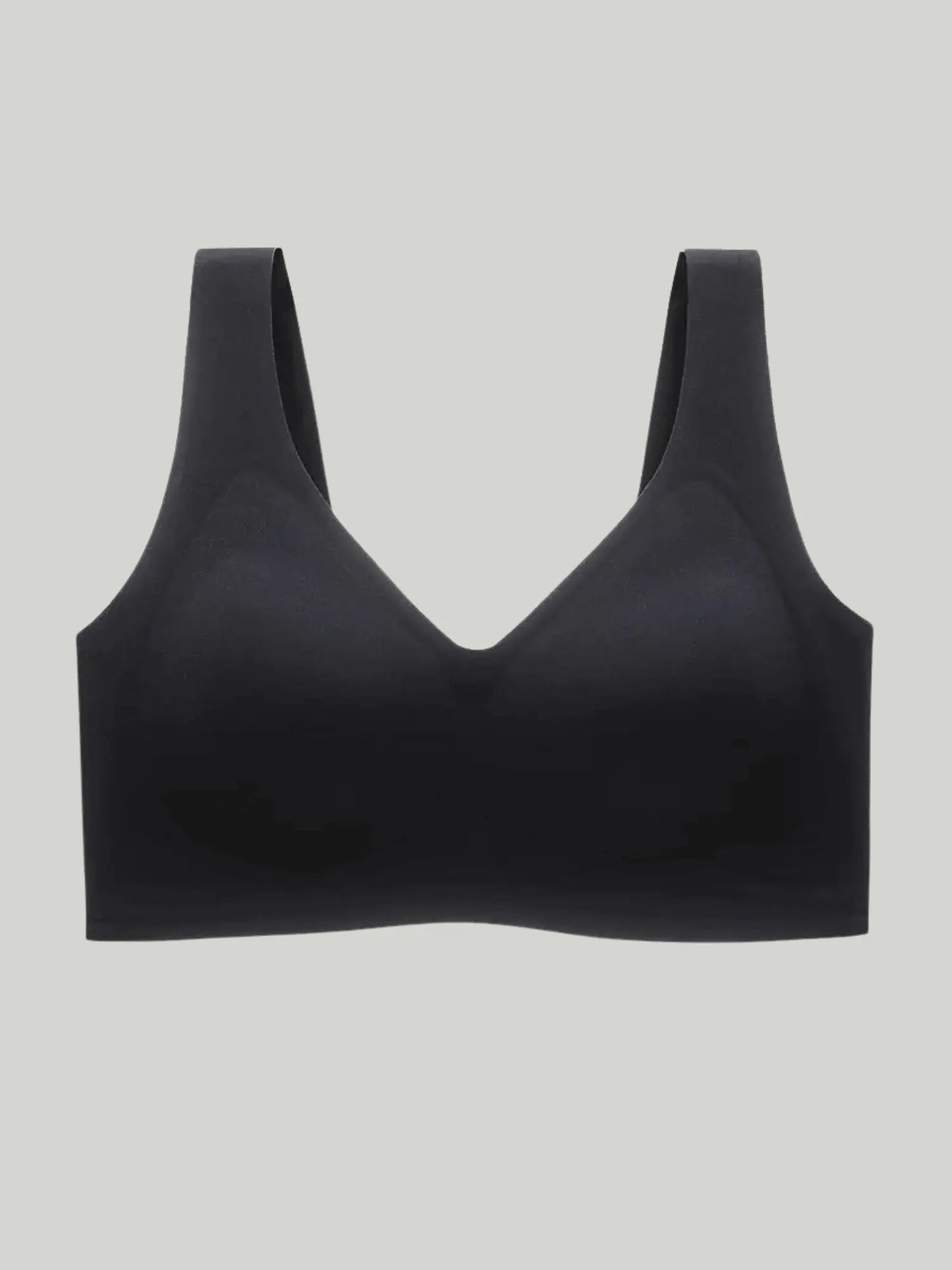 Push-up and full-coverage wireless bra - Black