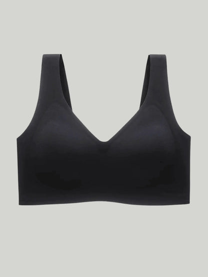 Push-up and full-coverage wireless bra - Black