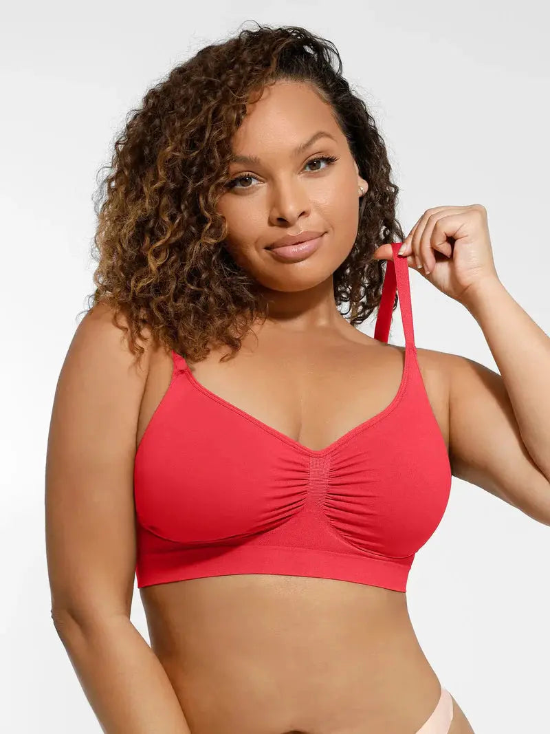Soutien-gorge minimizer Montainoir sans armature ni rembourrage - Rouge coquelicot Obor