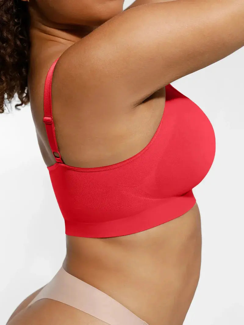 Soutien-gorge minimizer Montainoir sans armature ni rembourrage - Rouge coquelicot Obor