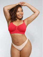 Soutien-gorge minimizer Montainoir sans armature ni rembourrage - Rouge coquelicot Obor