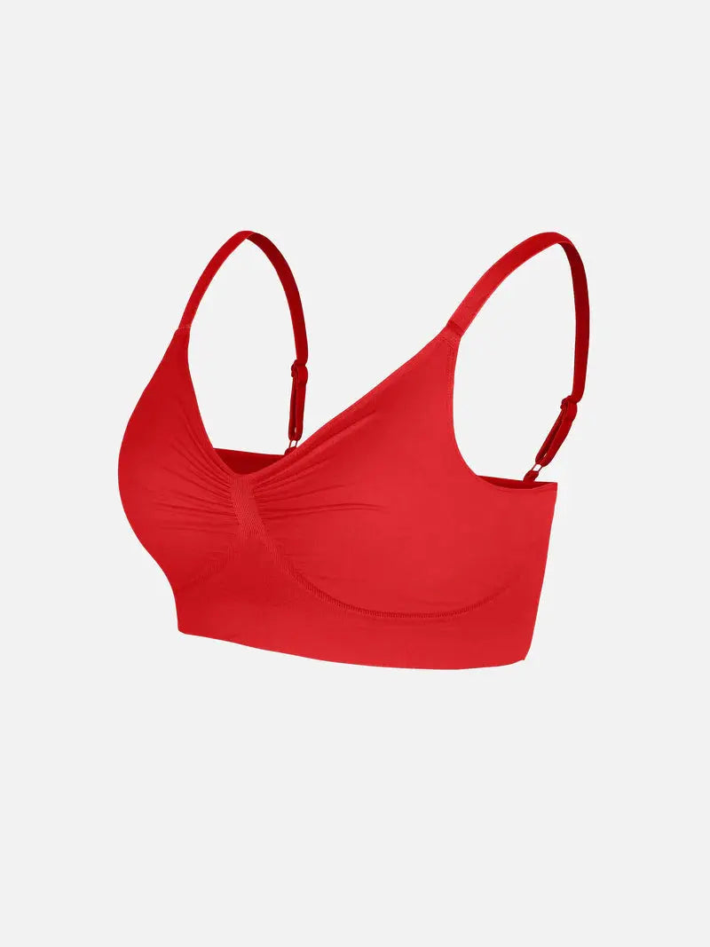 Soutien-gorge minimizer Montainoir sans armature ni rembourrage - Rouge coquelicot