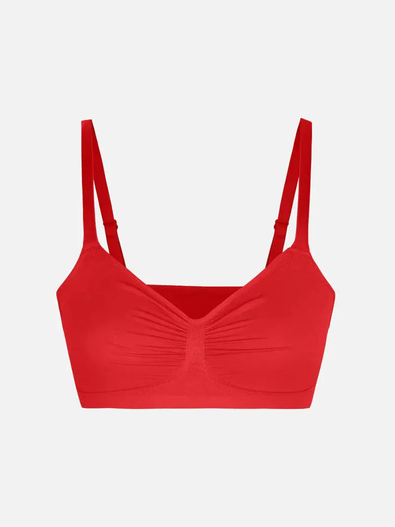 Soutien-gorge minimizer Montainoir sans armature ni rembourrage - Rouge coquelicot Obor